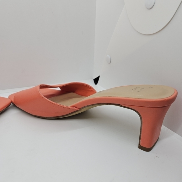 a new day coral pink heeled slides size 8.5 - Picture 7 of 11